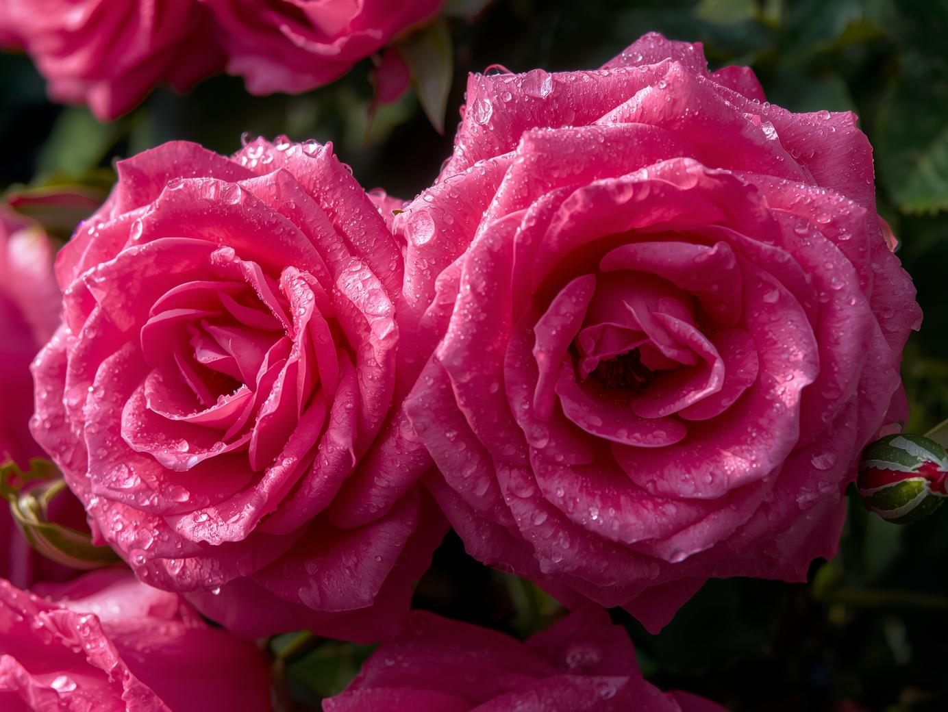 Vaaleanpunaisia ruusuja